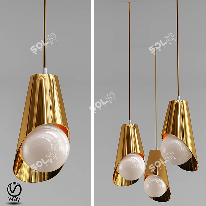 Minimalist Avroko Pendant Lamp 3D model image 1