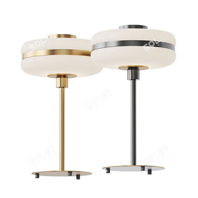 Modern Glass Table Lamp - Lampatron CLAS TAB 3D model image 1