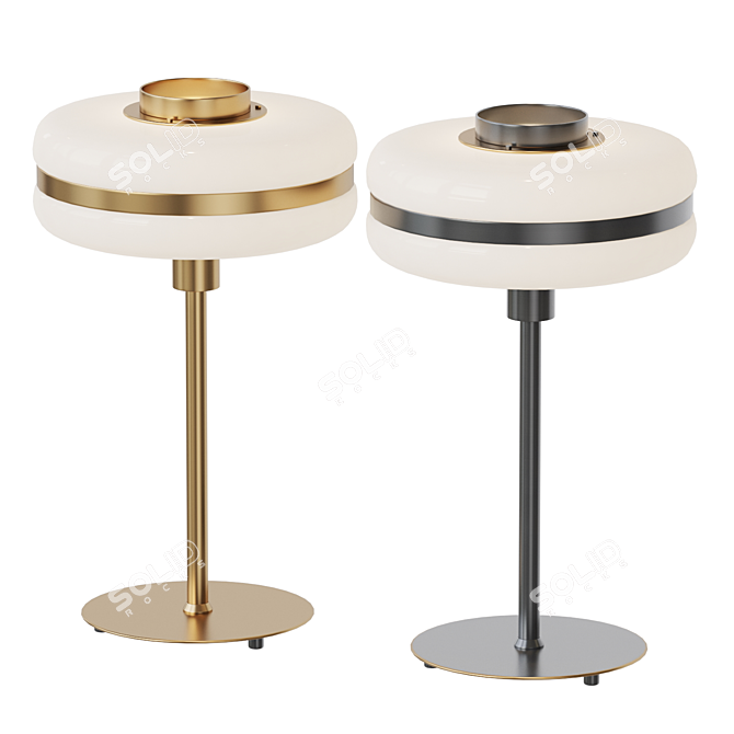 Modern Glass Table Lamp - Lampatron CLAS TAB 3D model image 2