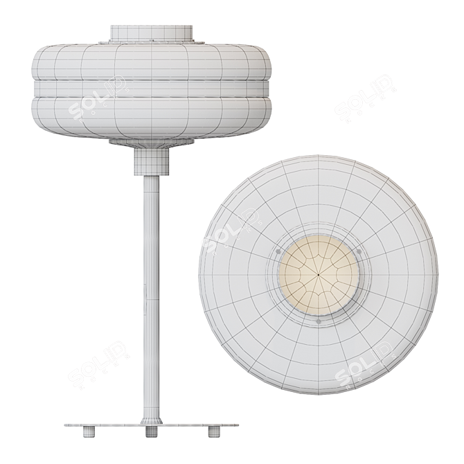 Modern Glass Table Lamp - Lampatron CLAS TAB 3D model image 3