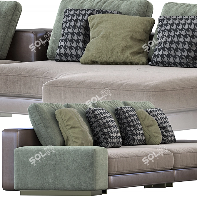 Sleek Minotti Daniels Sofa 02 3D model image 2