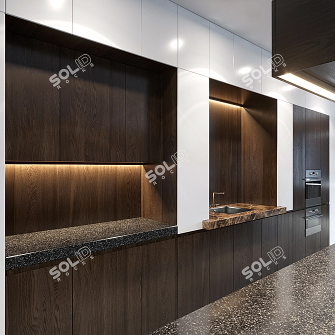 Sleek NOLTE Kitchen 3D model image 2