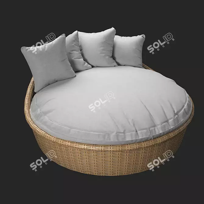 Sunset West Leucadia Wicker Daybed - Stylish Outdoor Lounging 3D model image 1