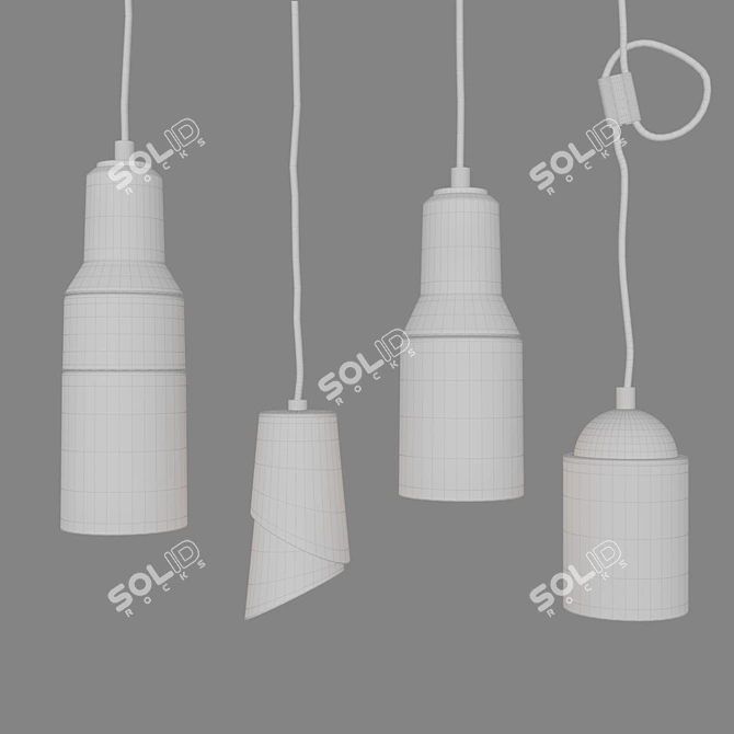 Italian Design: Milla Pendant Set 3D model image 3