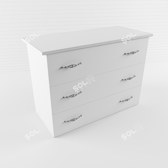 Classic Lara Dresser 3D model image 3