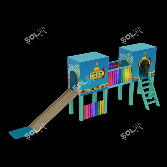 3D Children's Slide: Fun for All Ages! 3D model image 2