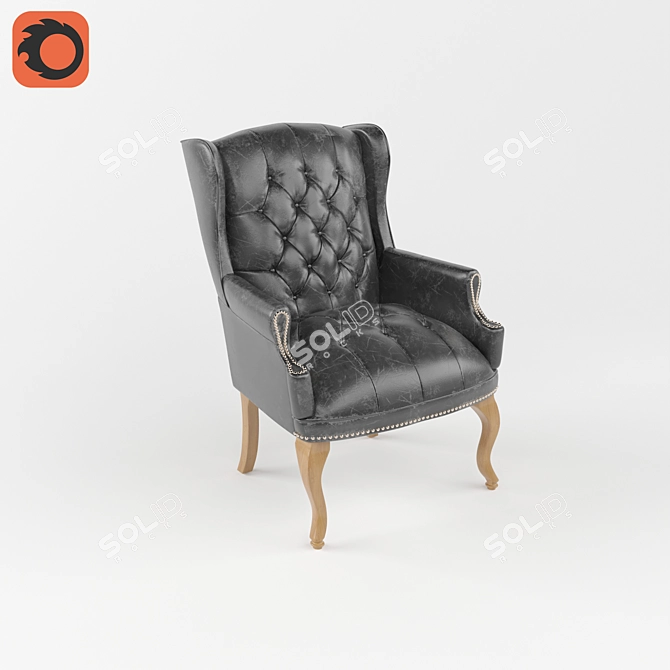 Timeless Elegance: Classic Armchair 3D model image 1