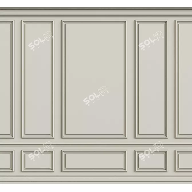 3D Wall Moulding: Perfect for Interior Design 3D model image 1