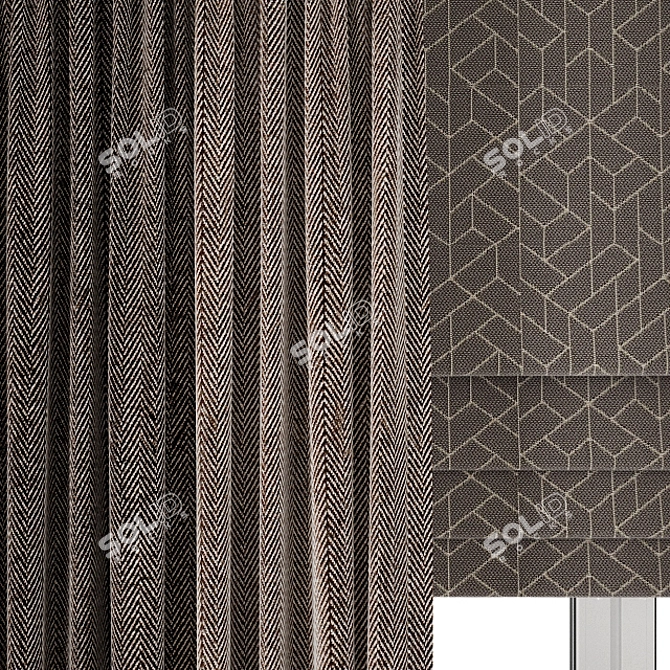 Elegant Curtain Design 3D model image 2