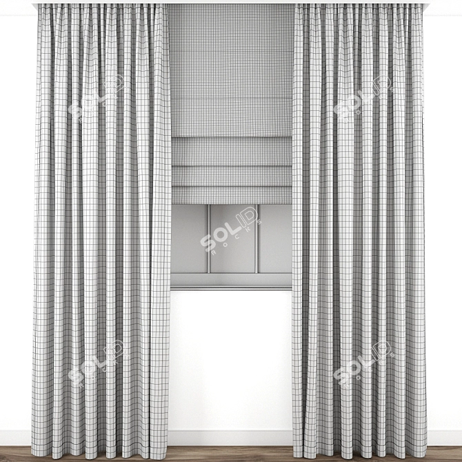 Title: Exquisitely Detailed Curtain Model 3D model image 3