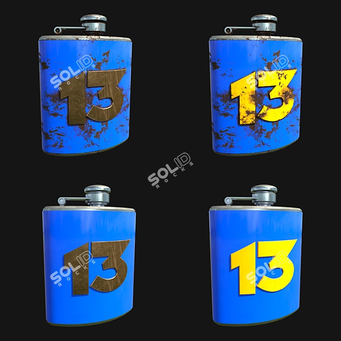 Versatile Liquid Storage Flask 3D model image 2