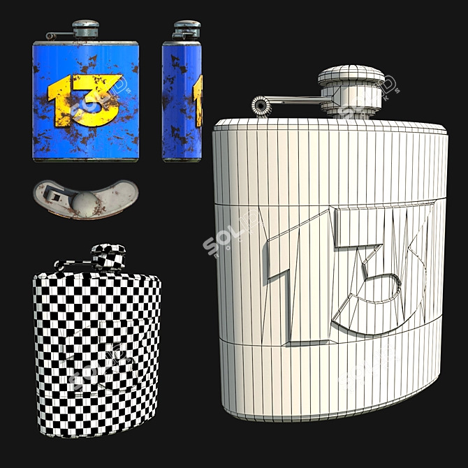 Versatile Liquid Storage Flask 3D model image 3