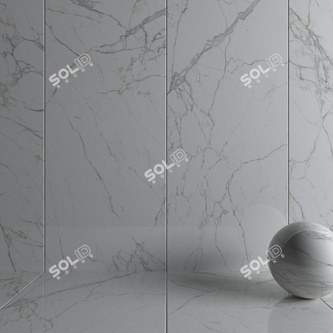 Marvel Calacatta Extra Wall Tiles 4K 3D model image 3