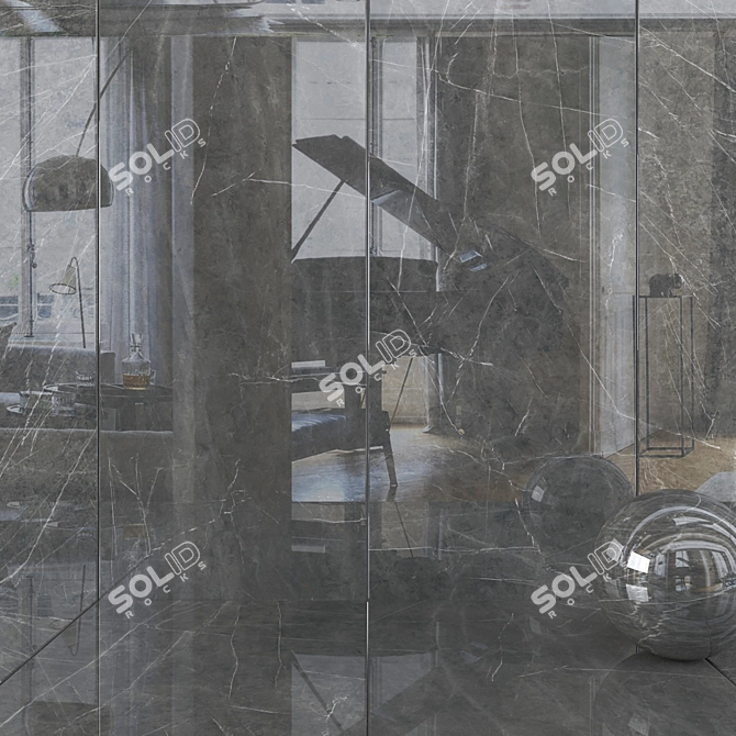 ATLAS MARVEL Grey Stone 4K Wall/Floor Tiles 3D model image 1