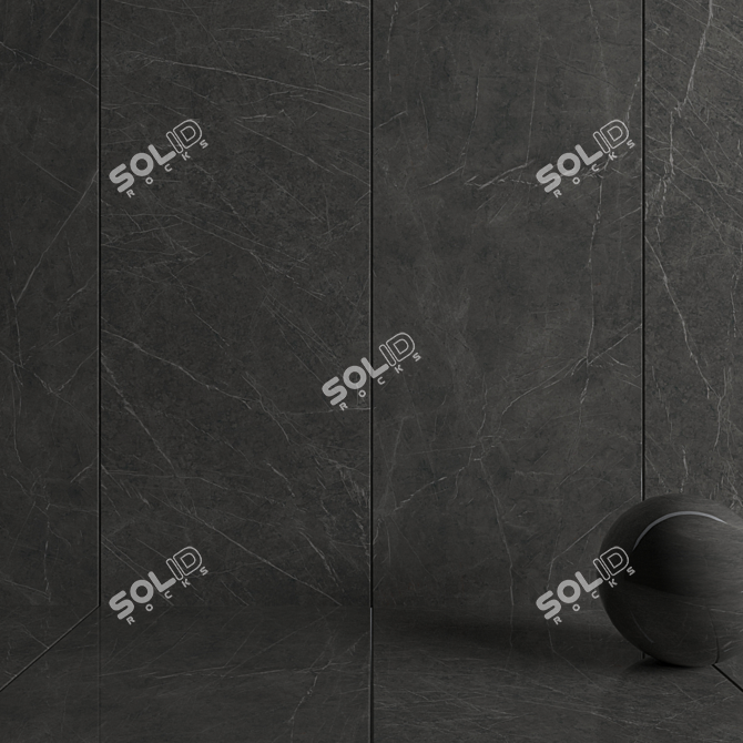 Atlas Marvel Gray Stone Wall Tiles 3D model image 3