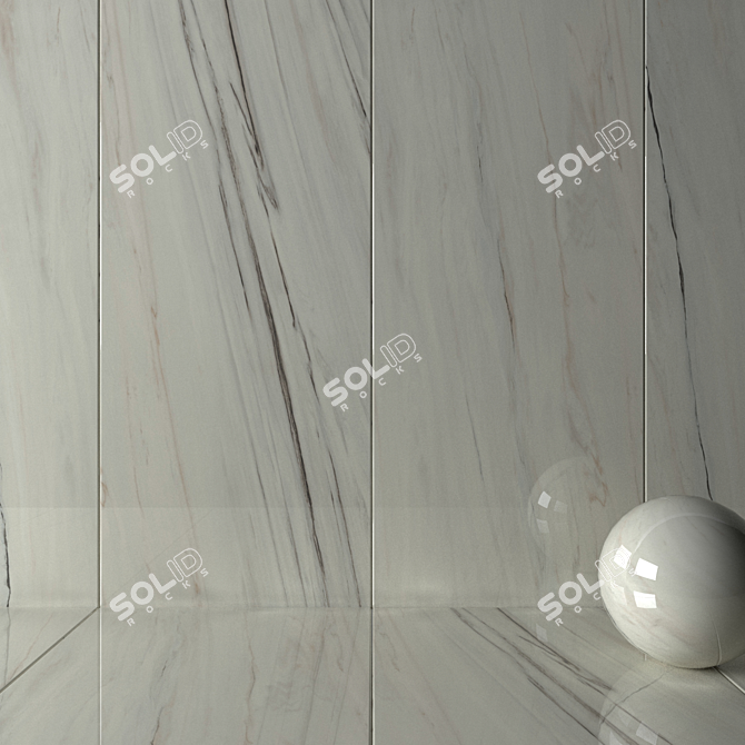 Dream Bianco Wall Tiles: 4K HD Multi-Texture 3D model image 2