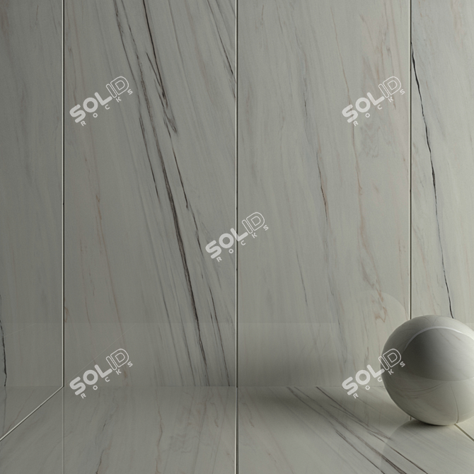 Dream Bianco Wall Tiles: 4K HD Multi-Texture 3D model image 3