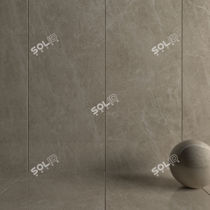 Marble Marvel: Elegant Sable Wall Tiles 3D model image 3