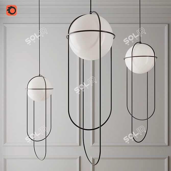 Orbital Pendant Light 3D model image 1