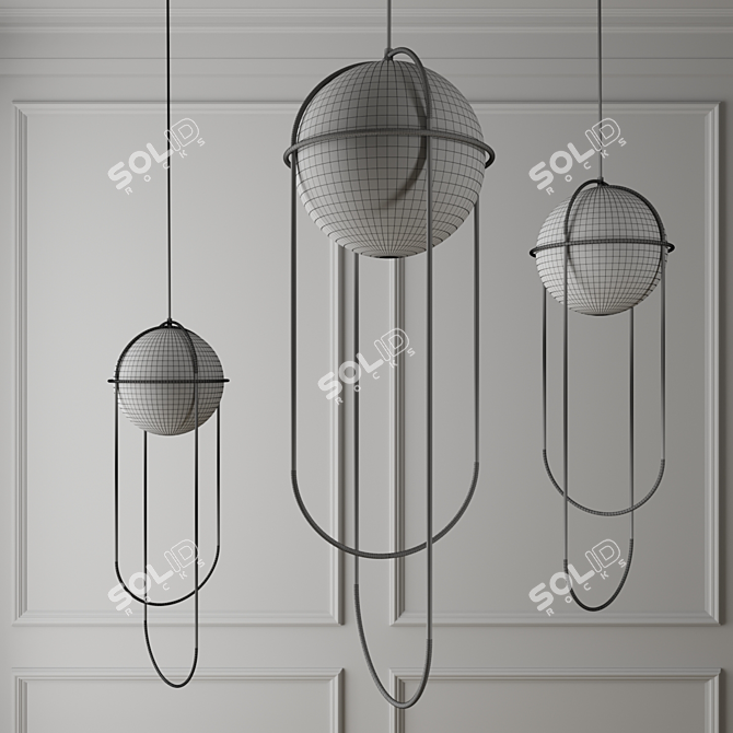 Orbital Pendant Light 3D model image 2