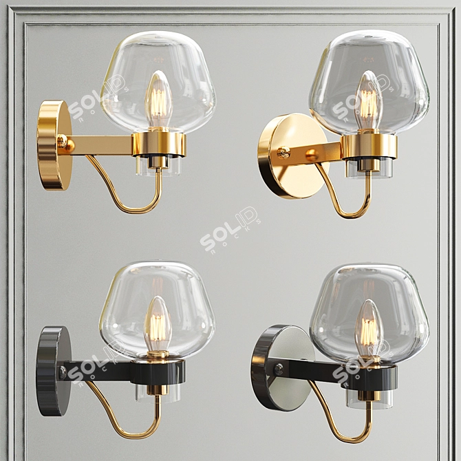 Twinkle Glass Wall Light 3D model image 1