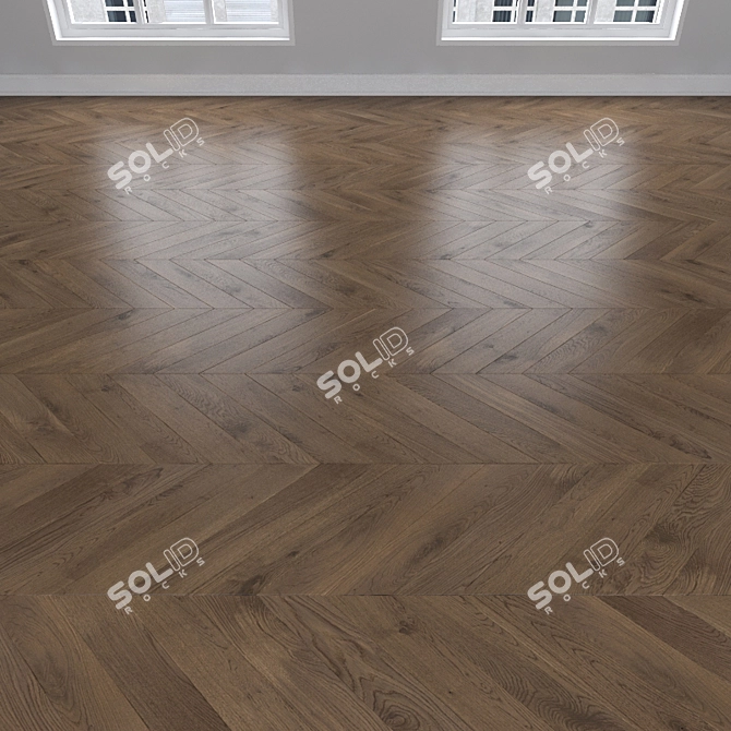 Oak Parquet: Herringbone, Linear, Chevron 3D model image 3