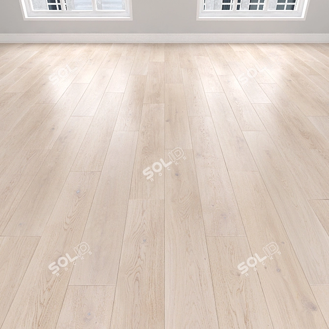 Light Oak Parquet: Herringbone, Linear, Chevron 3D model image 1