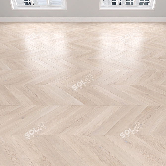 Light Oak Parquet: Herringbone, Linear, Chevron 3D model image 3