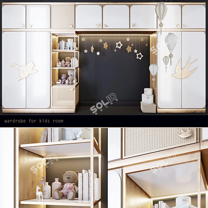 Kid's Dream Wardrobe 3D model image 1