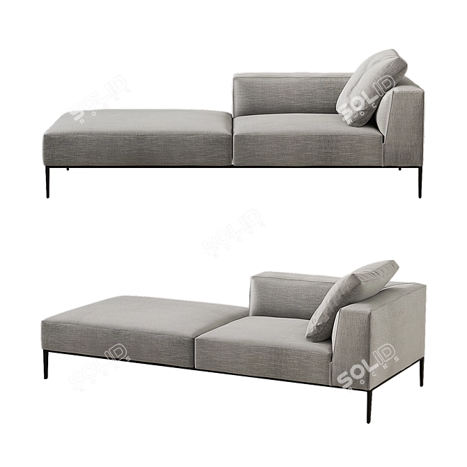 Luxurious Michel Effe Sofa: High-Quality 3D Model 3D model image 1