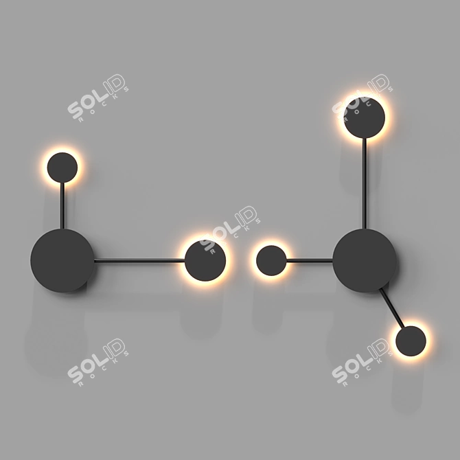 Modern Geometric Wall Lamp 3D model image 3