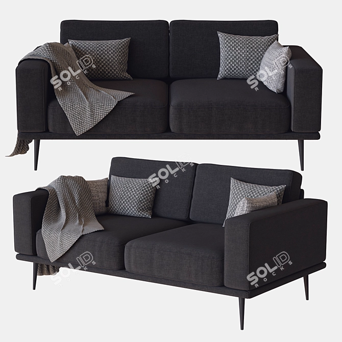 Modern 3D Carlton Sofa Model 3D model image 1