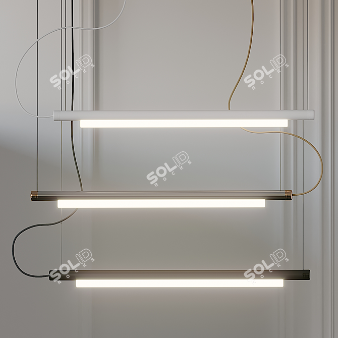 Sleek Pipeline Pendant Lights: Tyson 125 3D model image 1