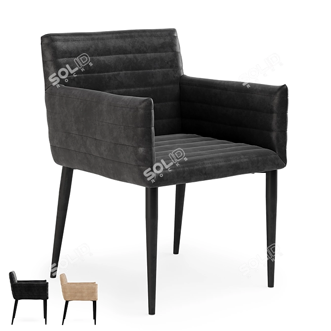 Elegant Veneto Carver Dining Chair 3D model image 1