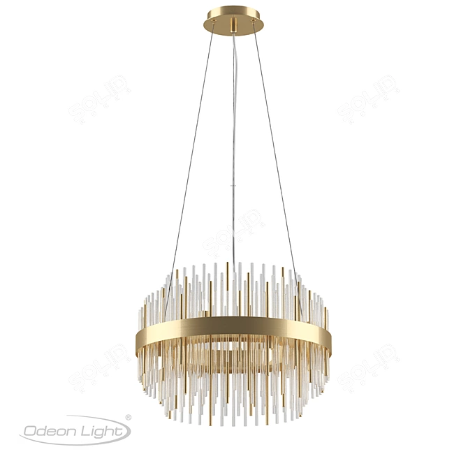 Odeon Light IDA 4639/8: Elegant Gold Chandelier 3D model image 1