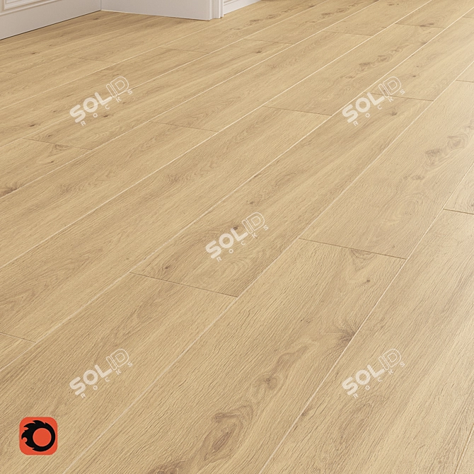 Forestina Beige Wood Floor Tiles: Natural Elegance for Your Space 3D model image 2