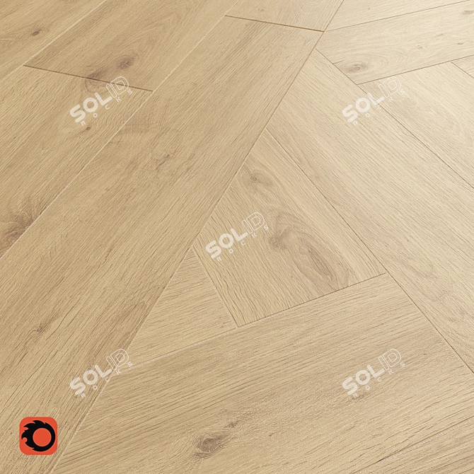 Forestina Beige Wood Floor Tiles: Natural Elegance for Your Space 3D model image 3