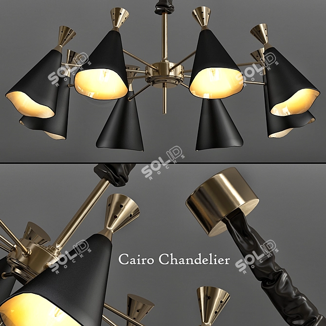 Stunning Delightfull Duke Chandelier 3D model image 1