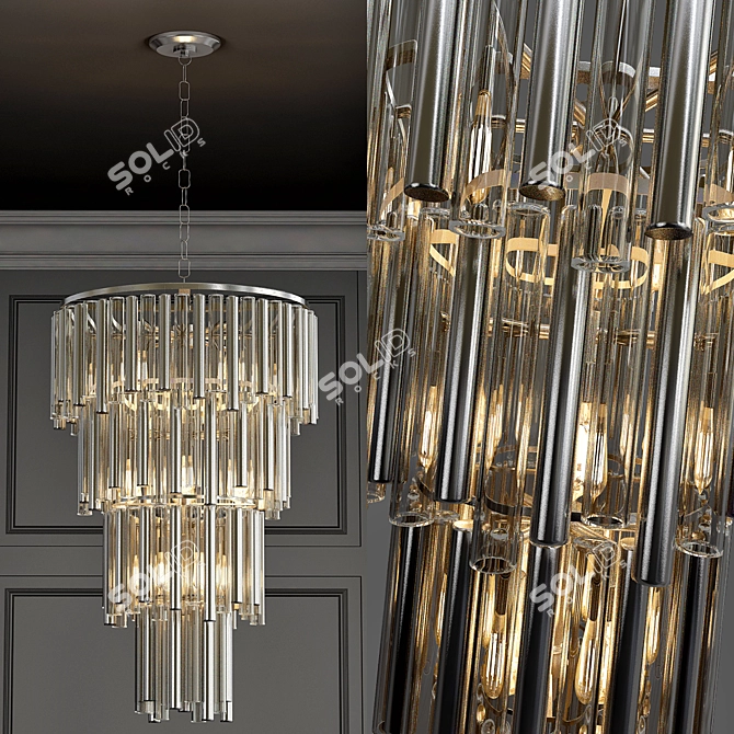 Eichholtz Chandelier: Elegant Modern Lighting 3D model image 1