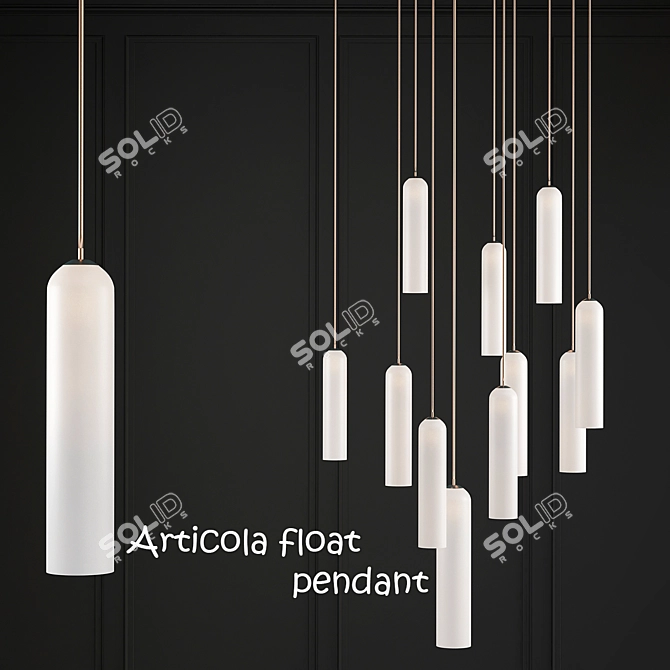 Elegant Articola Pendant Light 3D model image 1