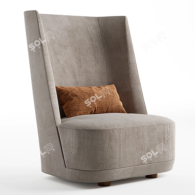 Vibrant Alberta Accent Chair: Modern Design, Compact Size 3D model image 1