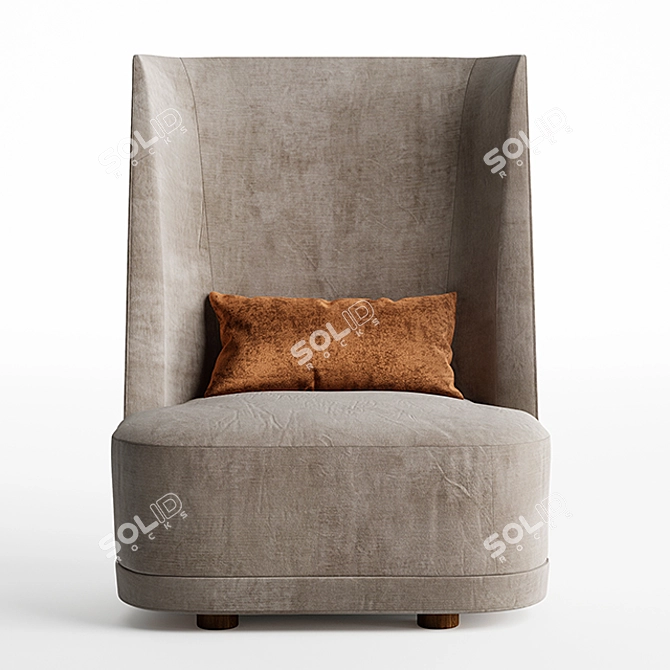 Vibrant Alberta Accent Chair: Modern Design, Compact Size 3D model image 2