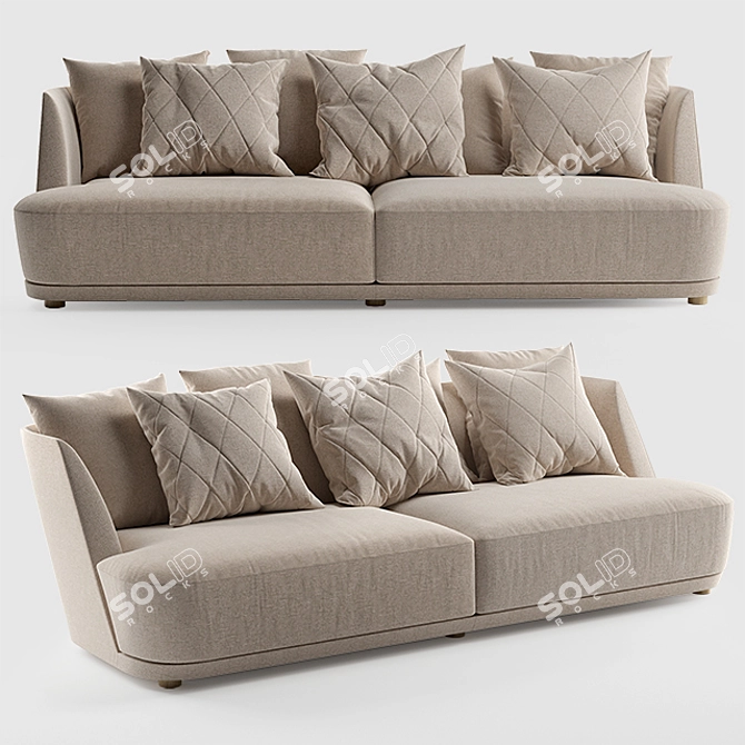 Alberta Audrey Sofa: Elegant Design, Superior Comfort 3D model image 1