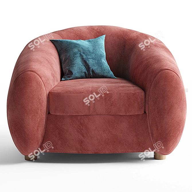 Arctic Comfort: Polar Bear Armchair 3D model image 2