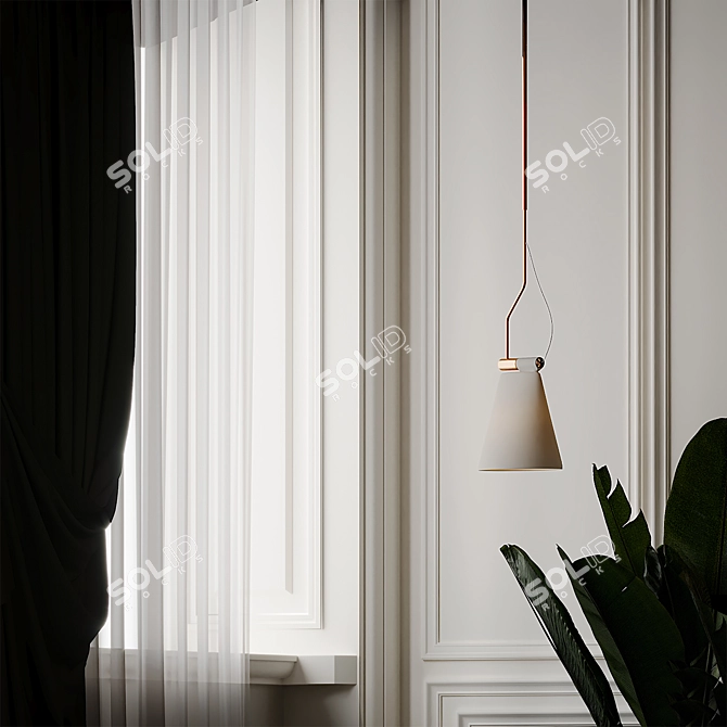 Modern B.LUX Cone Pendant Light 3D model image 4