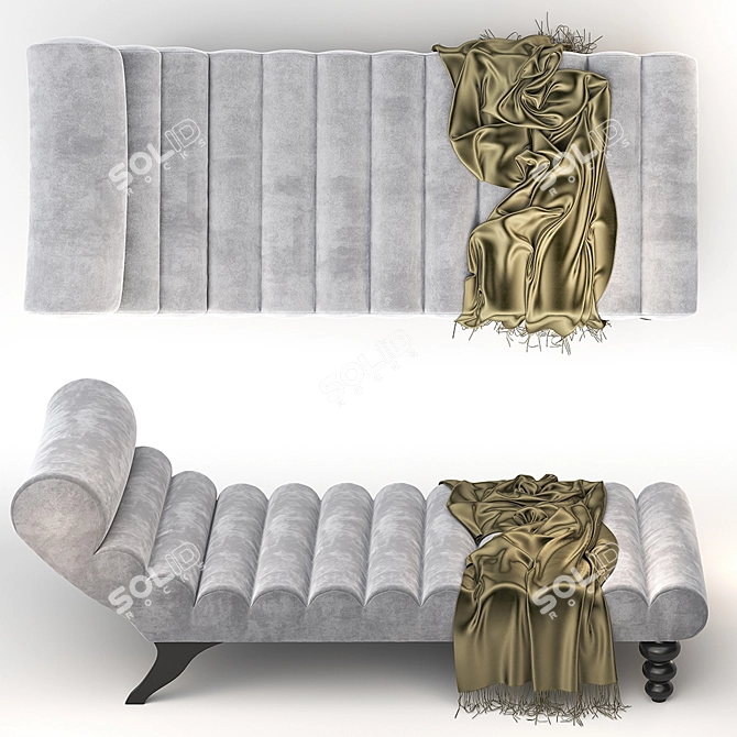 Luxury RH Chaise Arm: Unmatched Elegance 3D model image 2