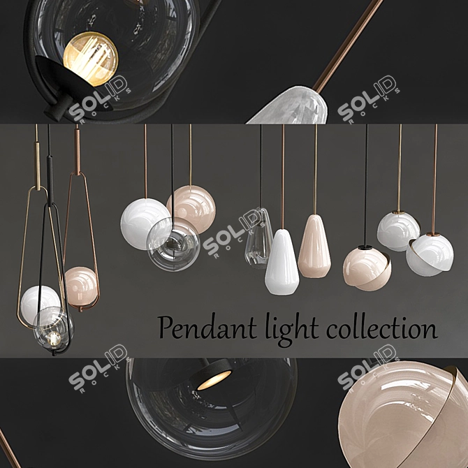 Elegant Pendant Collection - 3D Jewelry Model 3D model image 2