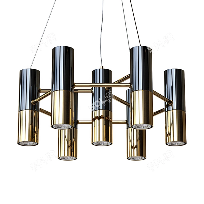 Elegant 1600 Series Crystal Chandelier 3D model image 1