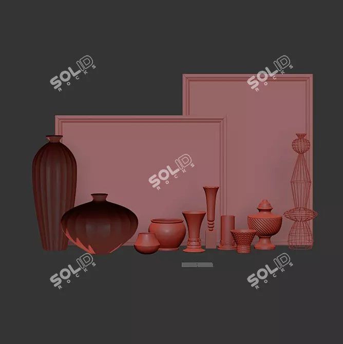 3D Decor Set: Max & FBX Formats Available 3D model image 3