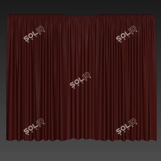 Elegant Polys Curtains Set 3D model image 2